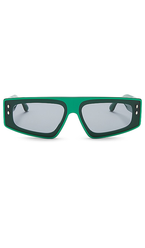 Shop Isabel Marant Flat Top Sunglasses In Pearled Green