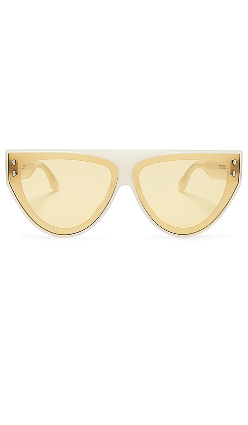 Isabel Marant Flat Top Sunglasses In 象牙白