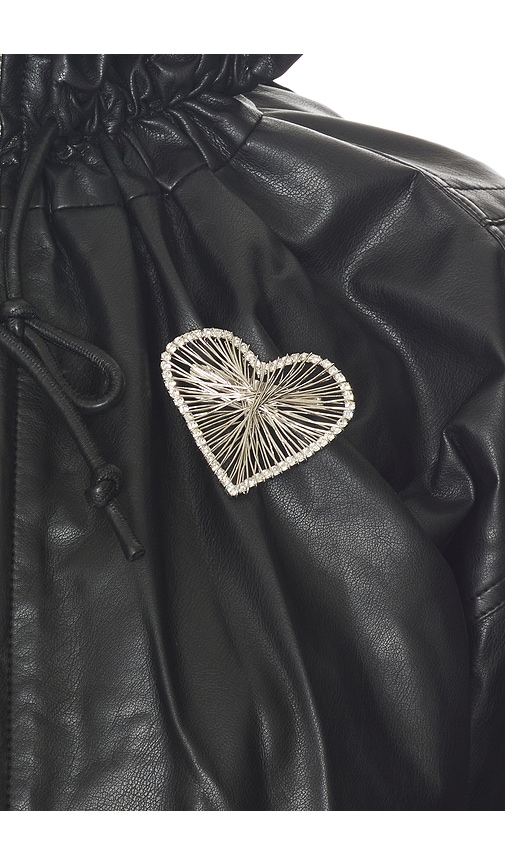  Isabel Marant Eden Brooch In Metallic Silver. 