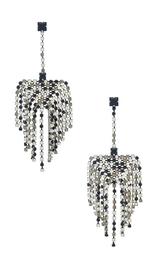Isabel Marant Faye Crystal-fringe Earrings In Metallic