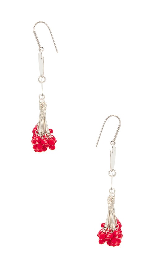  Isabel Marant Nora Fringe Earrings In Metallic Silver. 