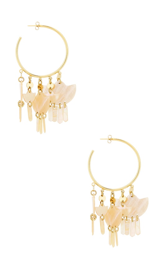  Isabel Marant Yue Large Hoop Earrings In Metallic Gold. 