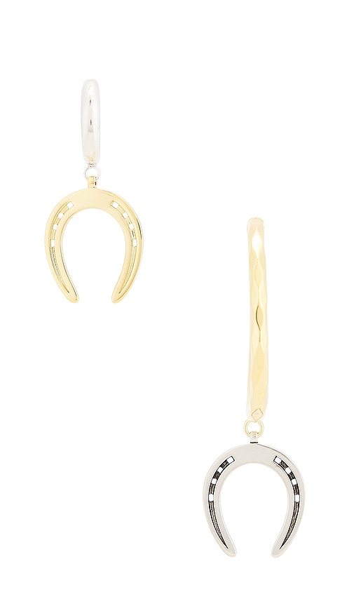  Isabel Marant Hängeohrringe Asymmetric In Metallic Silver. 