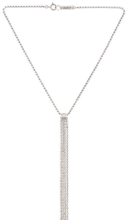 Shop Isabel Marant Charming Lady Necklace In Transparent & Silver