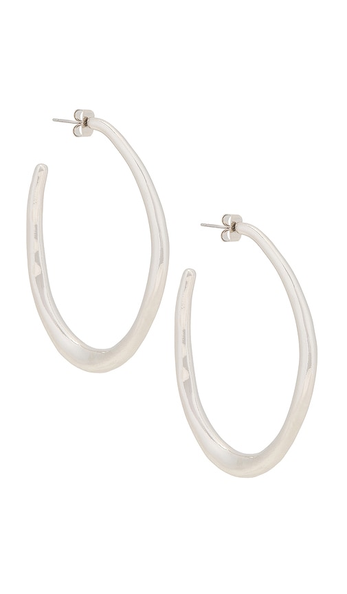 Shop Isabel Marant Pleasant Hoops In Metallic Silver