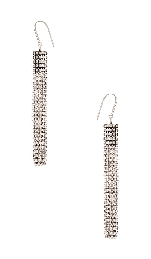 Shop Isabel Marant Naoko Earrings In Transparent & Silver