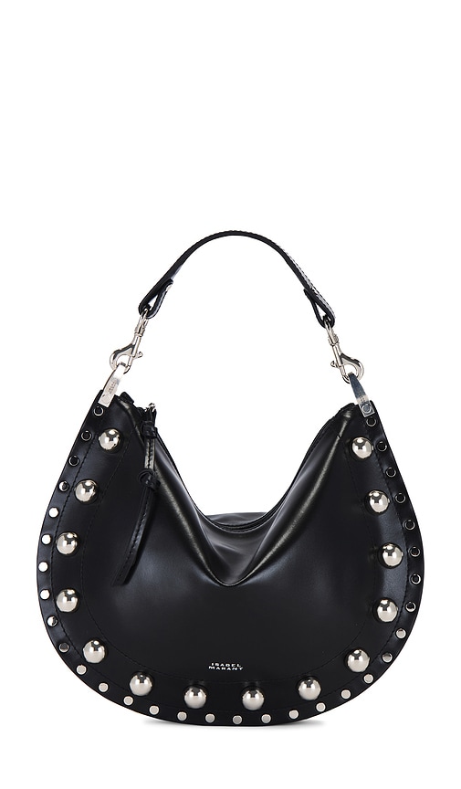 Isabel Marant Oskan Soft Zipped Cross Body Bag In 블랙