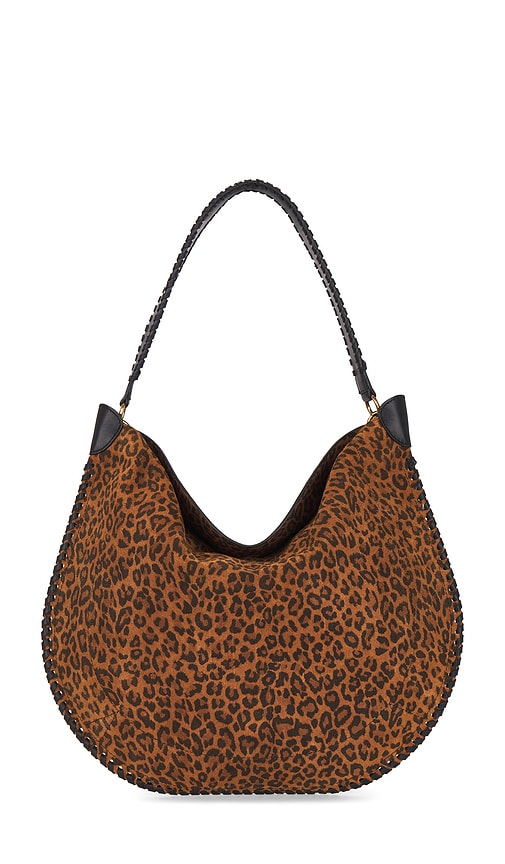 Oskan Hobo Soft Shoulder Bag in Brown.