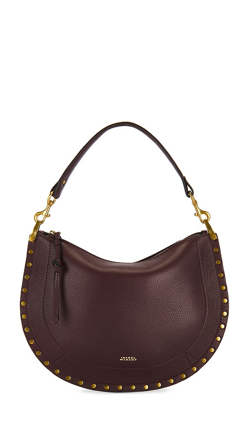 Isabel Marant Oskan Soft Zip Bag In Burgundy