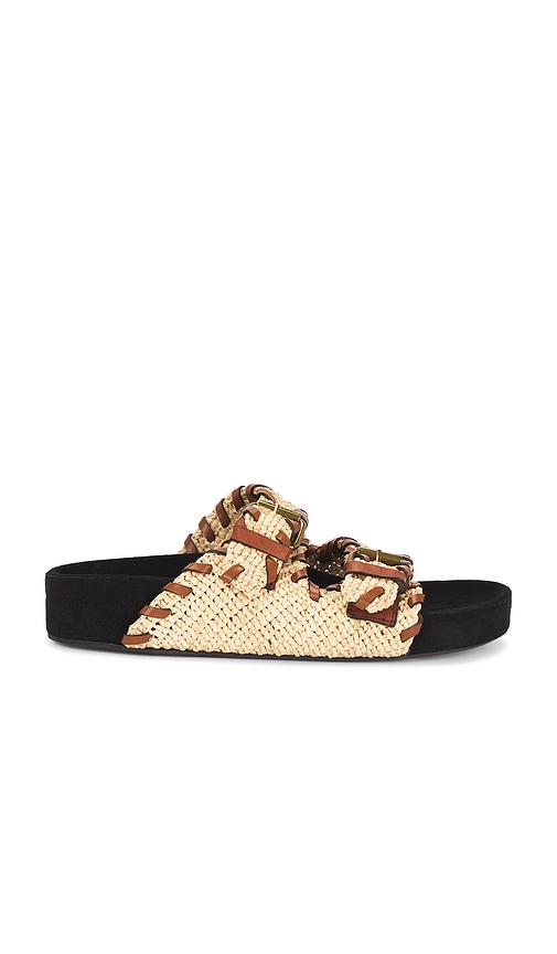 Isabel Marant Lennyo Slide in Natural & Cognac
