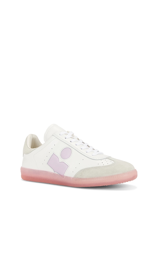 Shop Isabel Marant Bryce Sneaker In White & Lilac