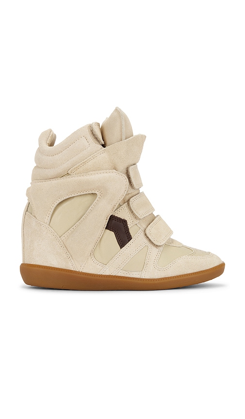 Isabel Marant Bekett Sneaker in Ecru & Chocolate | REVOLVE