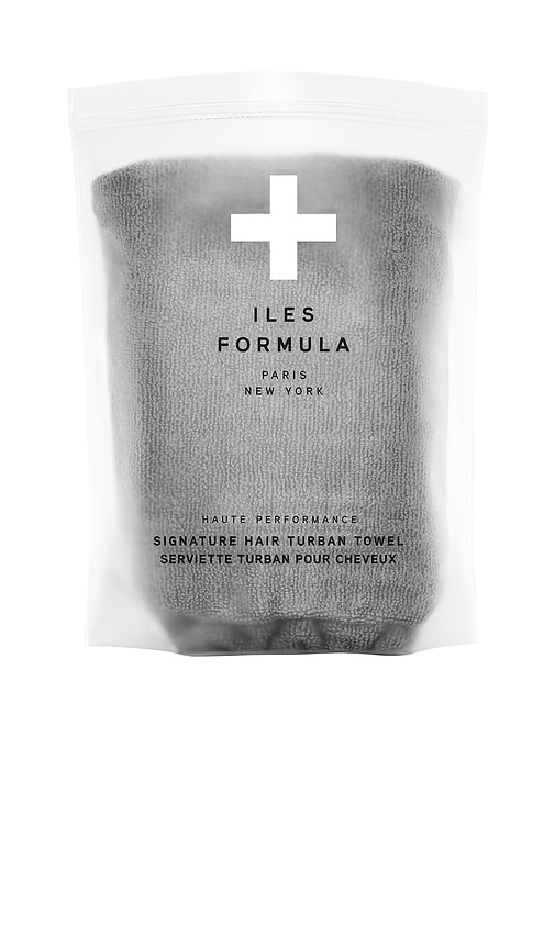 Iles Formula Signature Hair Turban Towel In Gray