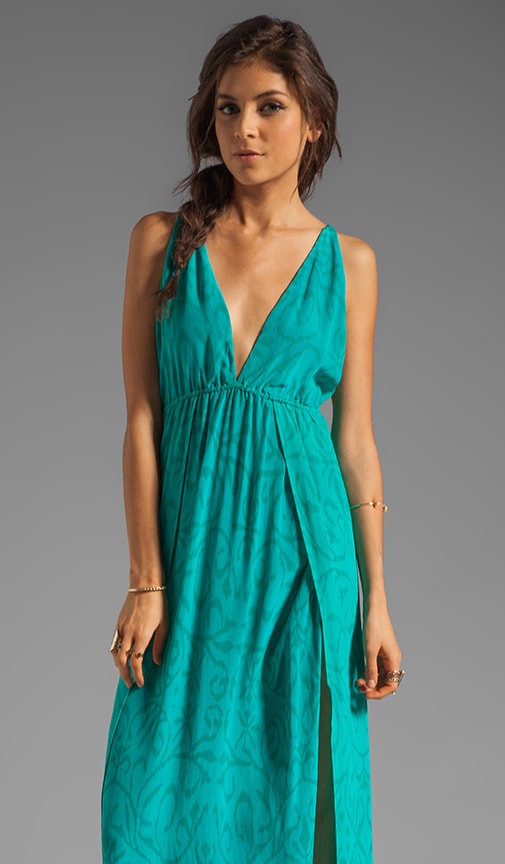River Split Front Wrap Side Evening Dress