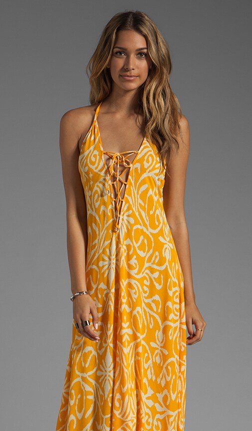 Satria T-Back Lace Up Maxi Dress