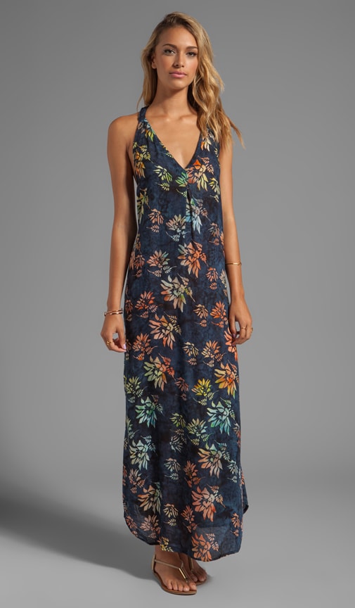 Carmen Deep V-neck T-back Sleeveless Maxi Dress