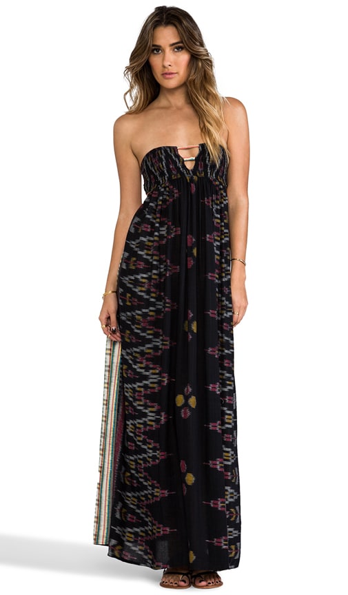 Flamingo Smocked Bandeau Maxi Dress