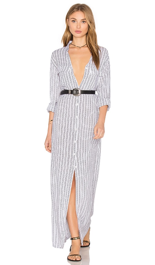 button up maxi dress with sleeves