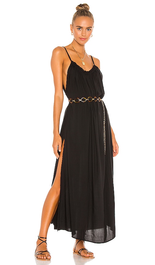 black sundress maxi