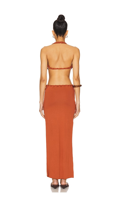 Indah Maxikleid Isla In Cognac. Größe M. Also In L. 