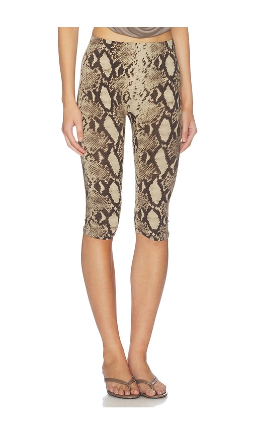 Indah Printed High Waisted Capri Pant In Python
