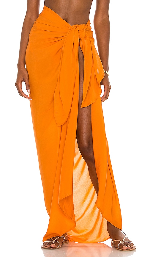 Indah Sarong Skirt In Orange | ModeSens