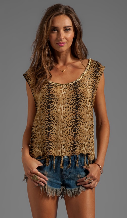 Jaz Fringe Tank With Shell Necklace