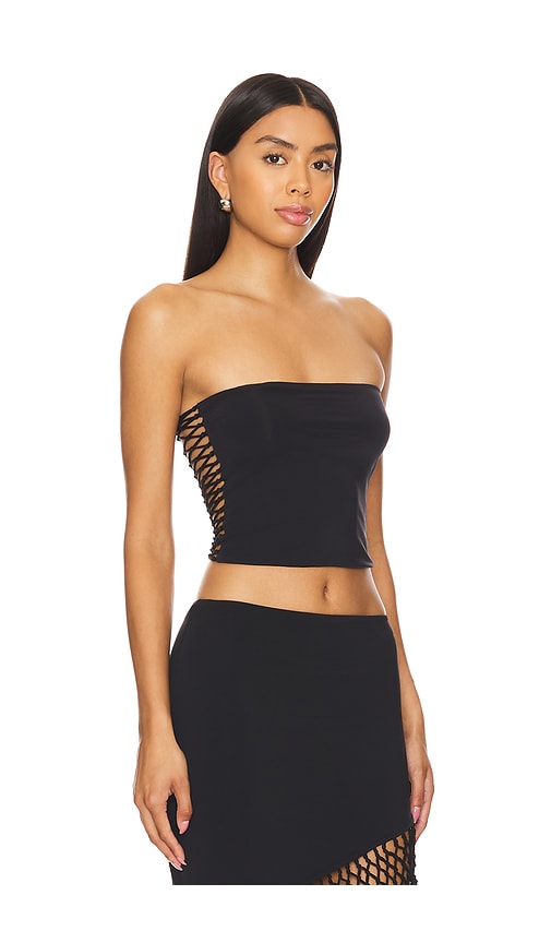 Indah Juliet Tube Top in Jet