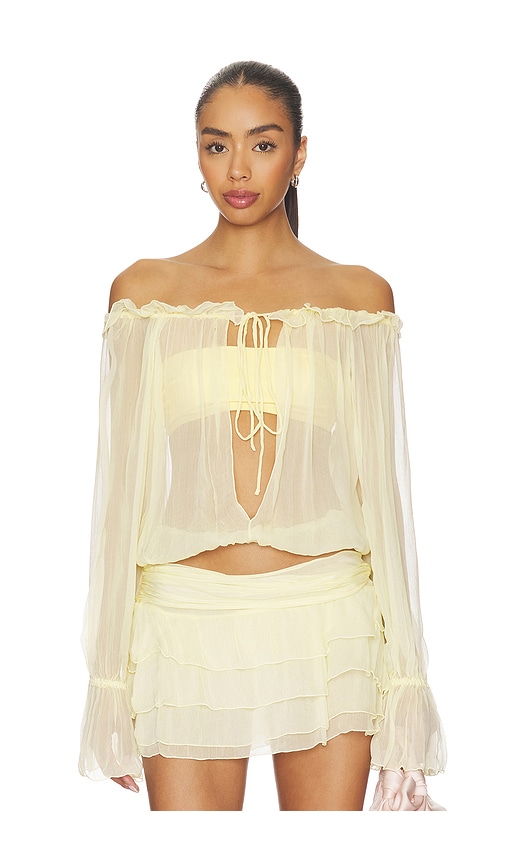 Amaya Top by Indah in Pale Yellow
