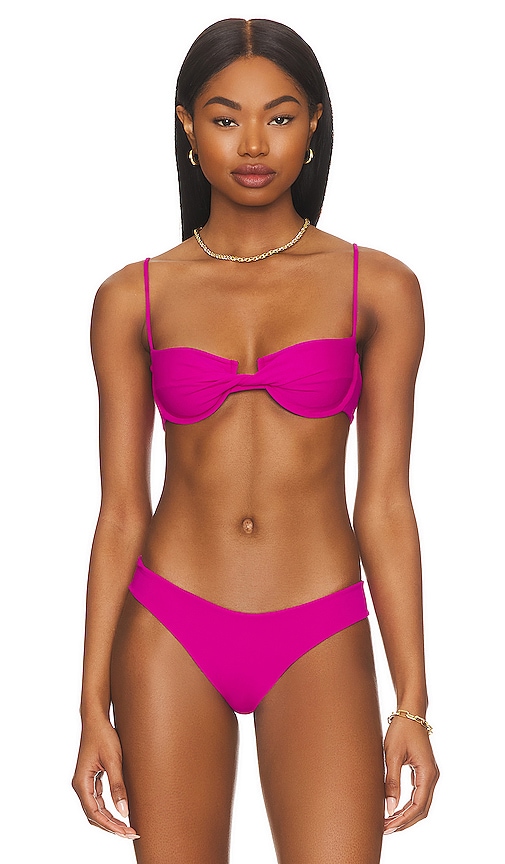 Indah Amber Bikini Top In Fuscia