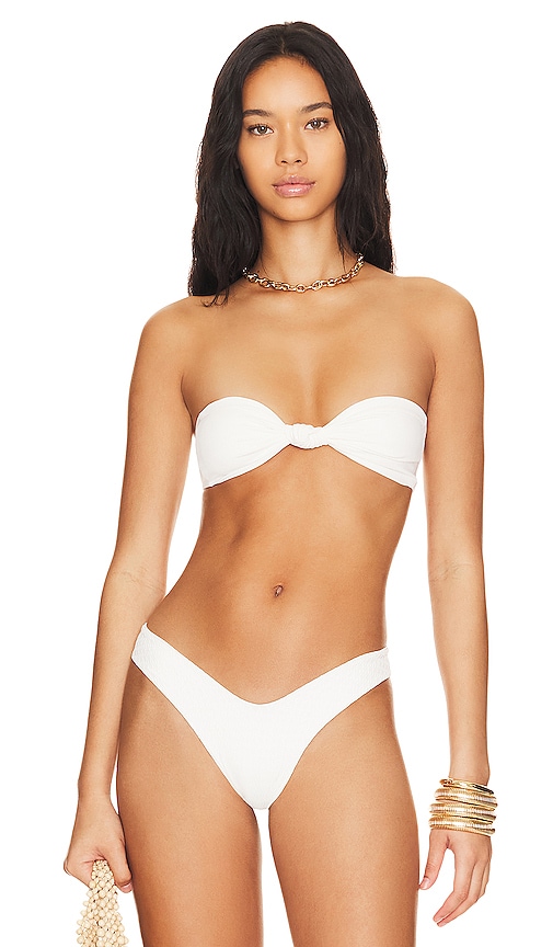 Indah Sunny Bikini Top In White