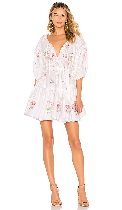 Innika Choo The Night Garden Frill Mini Dress in White | REVOLVE Innika Choo The Night Garden Frill Mini Dress in White | REVOLVE
