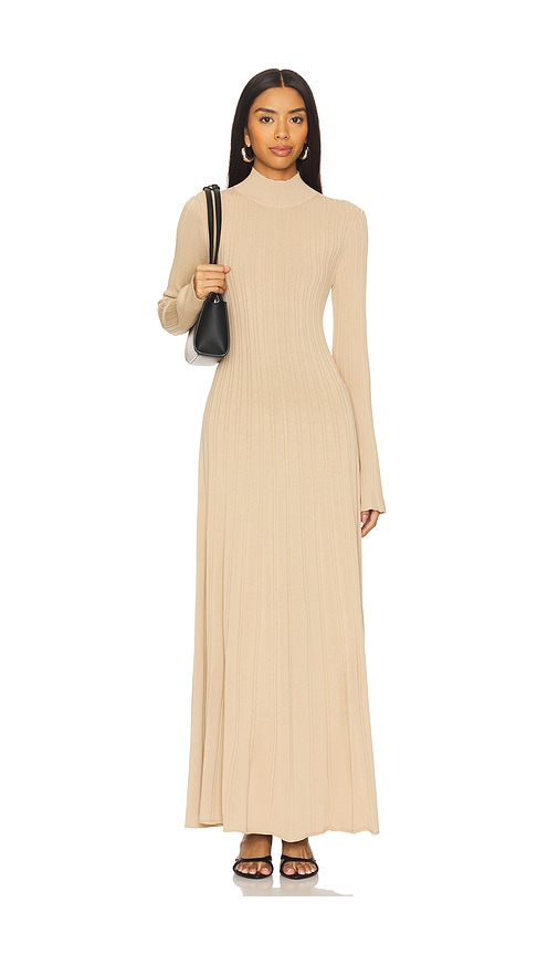 Ivy & Oak Kourtney Plisse Dress In 카라멜