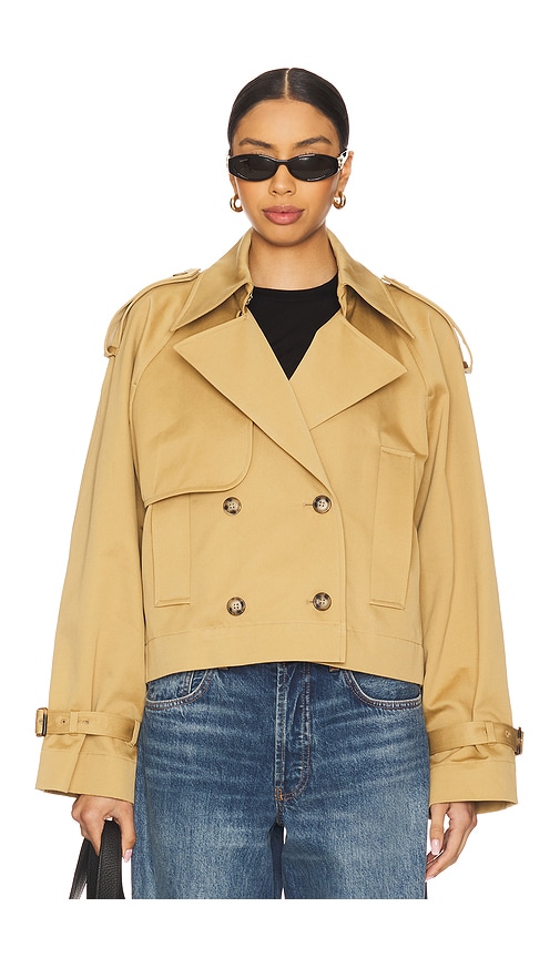 Shop Ivy & Oak Jessica Cropped Trench Coat In 沙漠之沙