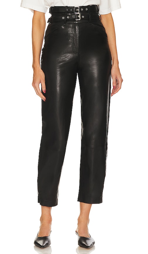 Shop Iro Bratis Leather Pant In Black