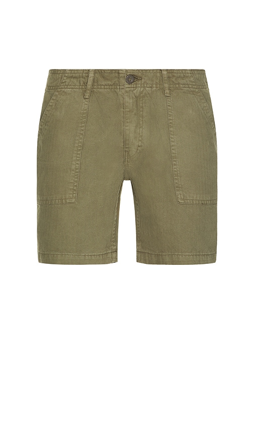 Brigade Herringbone Shorts in Army. - size 34 (also in 30, 31, 32, 33)