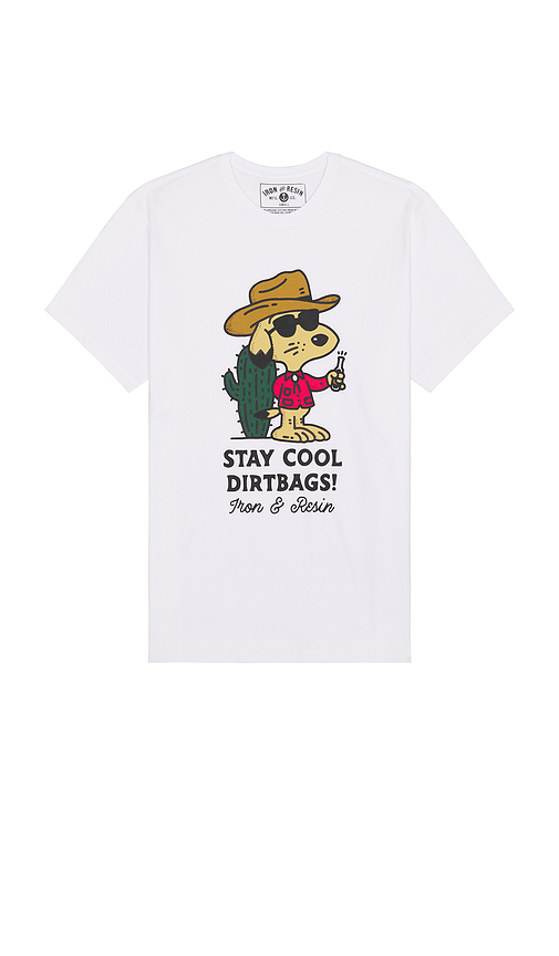 2 Stay Cool Dirtbags Tee in White. - size XL/1X (also in L, M, S)