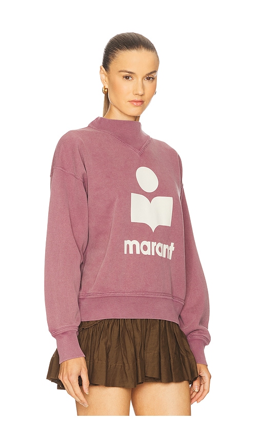Isabel Marant Étoile Moby Mock-neck Logo Pullover In Pink