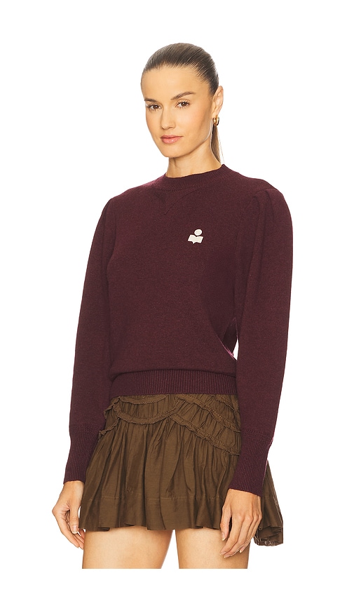 Isabel Marant Étoile Kelaya Cotton-wool Blend Sweater In Burgundy