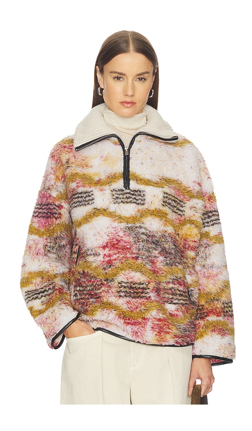 Isabel Marant Étoile Marner Cloud-print Oversized Fleece Jacket In Neutral