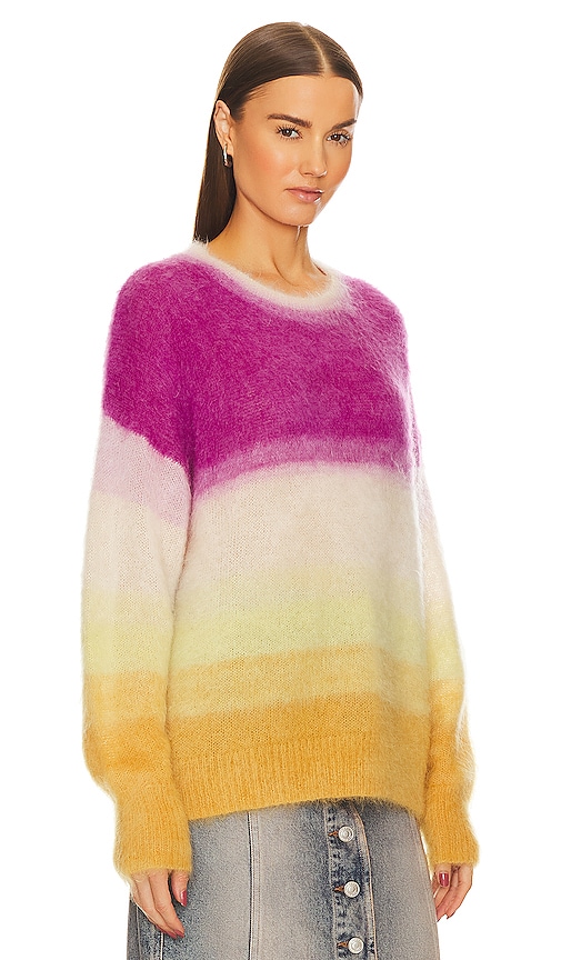 Shop Isabel Marant Étoile Drussell Sweater In Fuchsia & Yellow