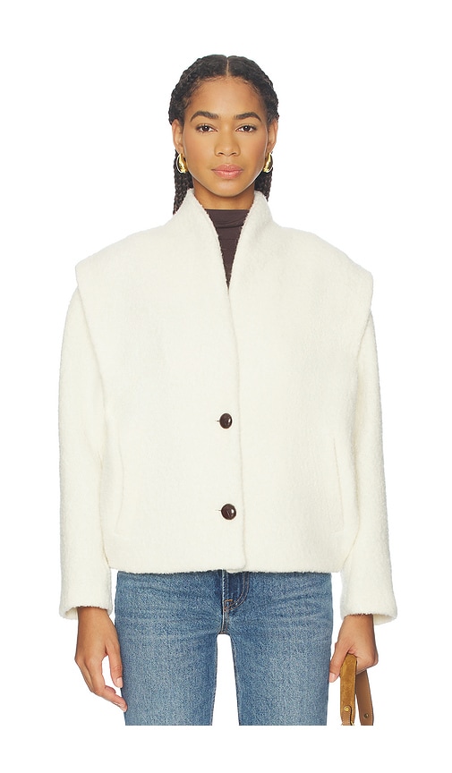 Isabel Marant Étoile Textured Fabric Peacoat Featuring Side Pockets In Neutral