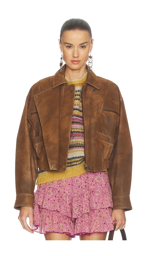 Isabel Marant Etoile BLOUSON BELMA en Brown. Taille 34/2. Also en 38/6, 36/4, 40/8, 42/10.