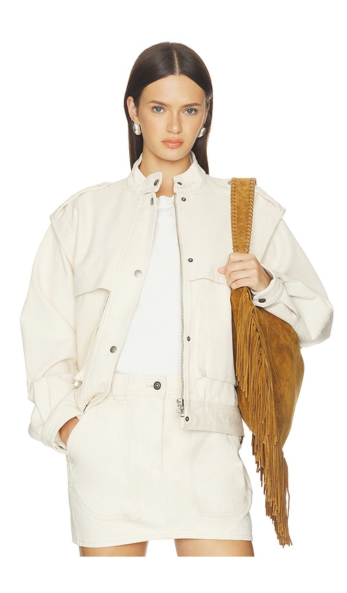 Isabel Marant Etoile BLOUSON EDANY en Cream. Taille 34/2. Also en 36/4, 38/6, 40/8, 42/10.