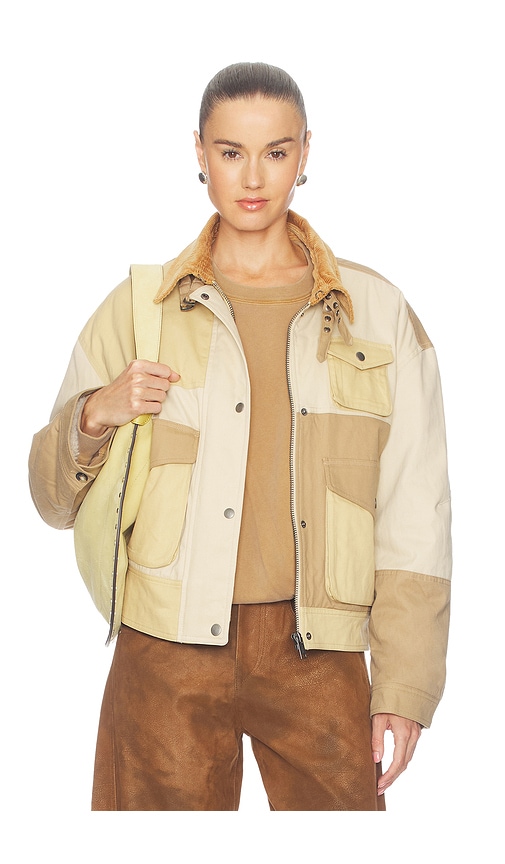 Isabel Marant Etoile BLOUSON RISLA en Beige. Taille 40/8. Also en 34/2, 36/4, 38/6, 42/10.
