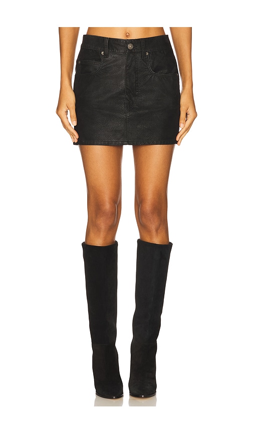 Isabel Marant Étoile Isabel Marant Etoile Black Synthetic Leather Kimmy Mini Skirt In Black