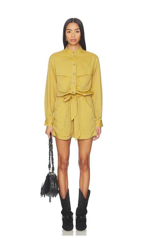  Isabel Marant Etoile Betyna Romper En Color Amarillo Mostaza Talla 34/2  (también En 36/4, 38/6, 40/8, 44/12). 