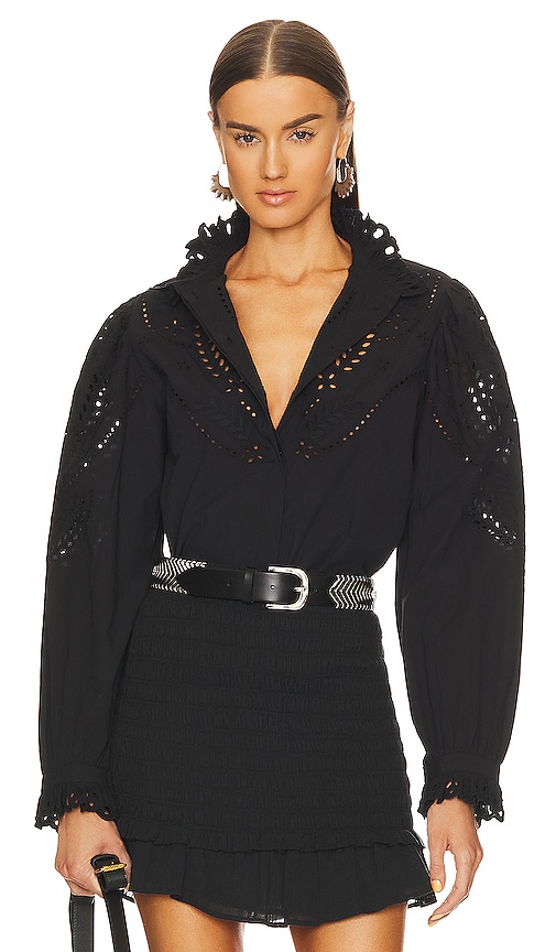 Isabel Marant Etoile Raissa Top in Black | REVOLVE