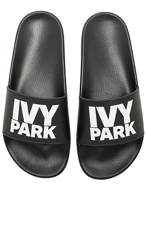 IVY PARK Logo Sliders in Black \u0026 White 
