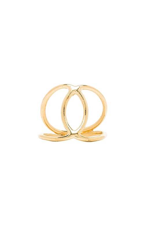Hammered Overlap Circles Ring